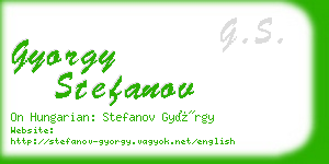 gyorgy stefanov business card